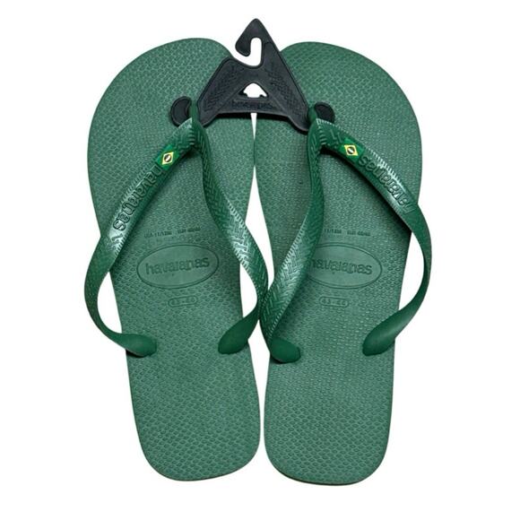Havaianas Unisex Flag Top Flip Flops Sandals Durable Amazonia Green Size 11/12M - Picture 1 of 6